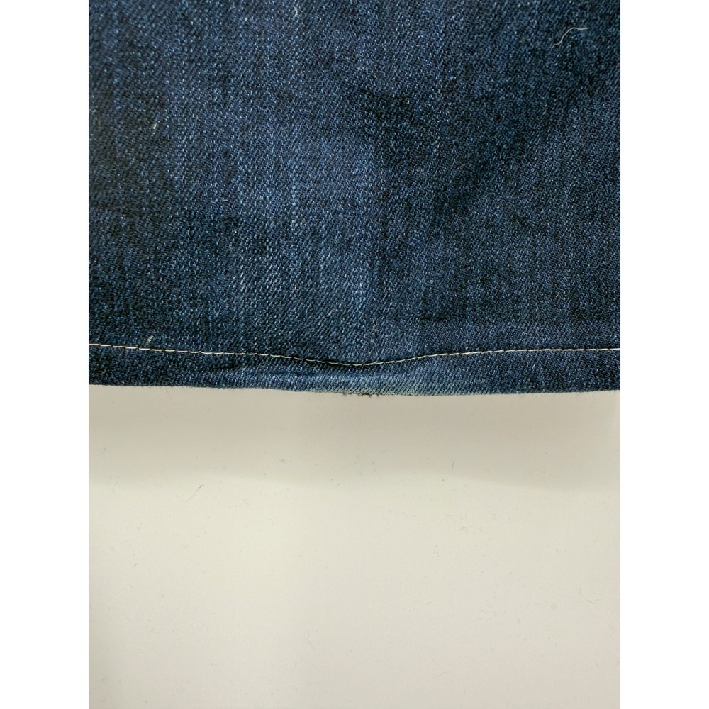 Seven7 Jeans Women 4P Blue Flare Mid Rise Contrast Stitch Stretch Denim - Picture 9 of 11
